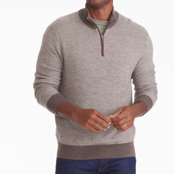 UNTUCKit Men's Merino Wool 1/4 Zip‎ Wool Sweater - Picture 1 of 5